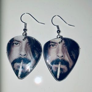 DAVE GROHL FOO FIGHTERS GUITAR PIC EARRINGS